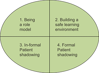 Being a role model; Building a safe learning environment; Informal patient shadowing; Formal patient shadowing