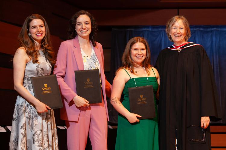 Award winners at postgraduate convocation.