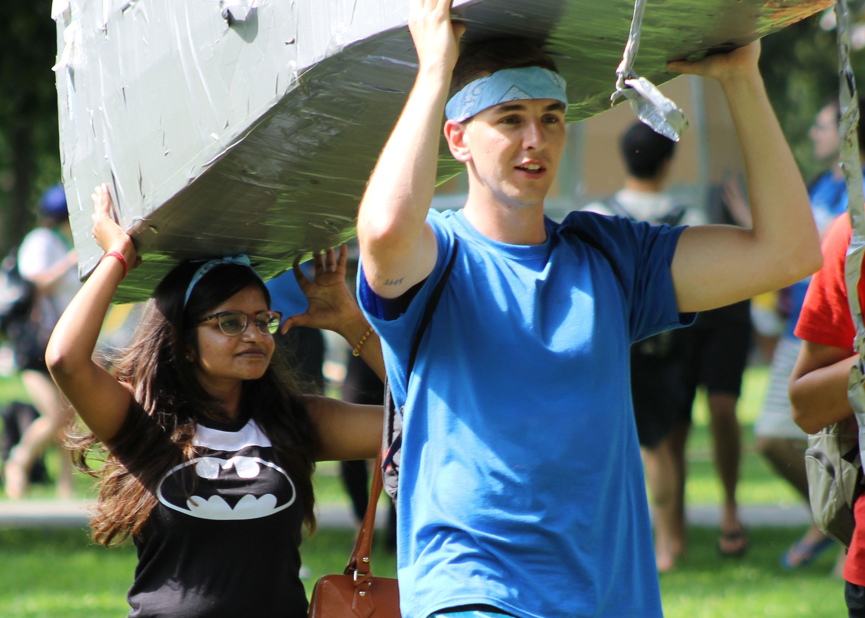 Students attending a campus event